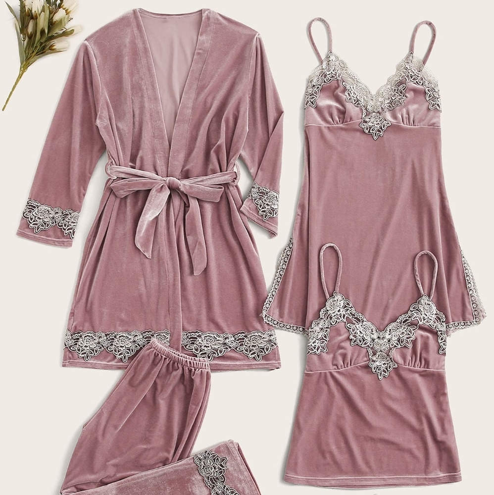 2 Brand New 4 piece velvet lounge sets